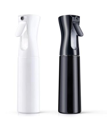 AOOWU 2 Pack 300ml Hair Spray Bottles - Professional Water Spray for Hairdressers | Black & White - Buy Online on GoSupps.com