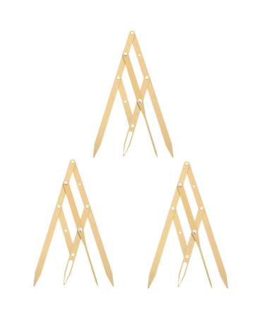 KALLORY 3 Pcs Second Generation Scale Metal Dies Printable Eyebrow Stencils Eyebrow Drawing Tool Make up 25x5x0.6cmx3pcs Goldenx3pcs