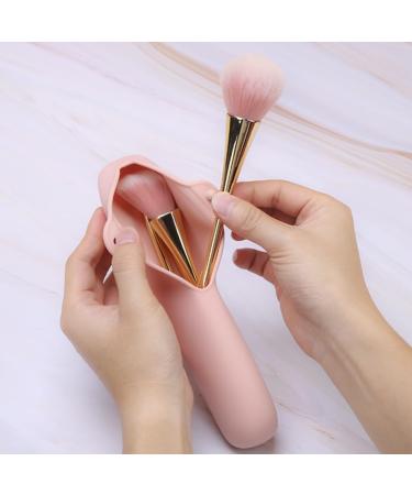 USTNIR Makeup Brush Holder Portable Silicone Magnetic Closure Facial Brush Holder Soft and Elegant Perfect for Travel - Buy Online on GoSupps.com