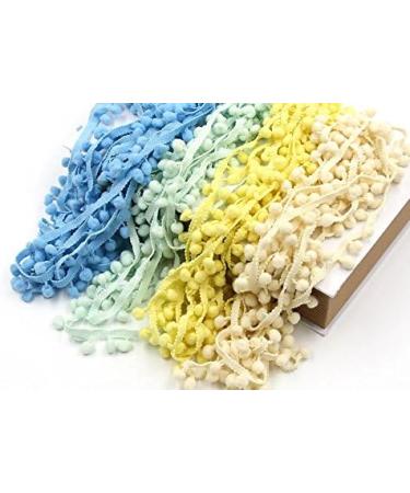 Yalulu 20 Yards Dark Red Mini Pom Pom Trim Fringe Ribbon for DIY Sewing - Home Decor Accessories - Buy Online on GoSupps.com