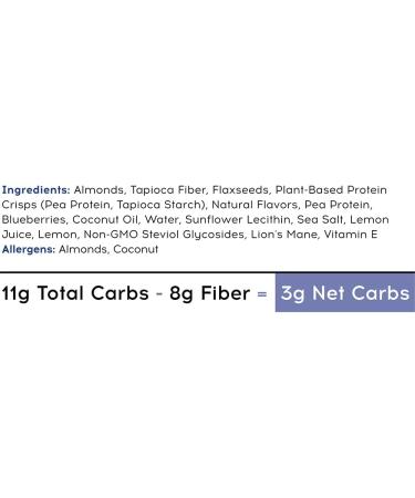 IQBAR Lemon Blueberry Keto Protein Bar - Low Carb High Fiber Vegan Snack & Meal Replacement | Energy Boosting Bar - Buy Online on GoSupps.com