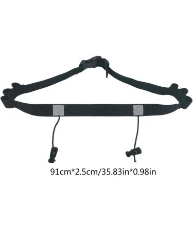 Running Number Belt with Gel Reflex Strips | Nutritional Belt for Cycling & Racing | 6 Energy Gel Holder - Green - Buy Online on GoSupps.com
