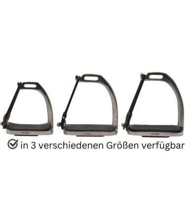 AMKA Stainless Steel Safety Stirrups - Flexible 10 cm 12 cm & 13 cm Options for Equestrian Safety | International Shipping Available - Buy Online on GoSupps.com