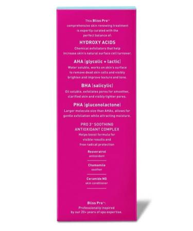 Bliss Pro AHA BHA PHA Liquid Exfoliant 4 fl oz - Fragrance-Free Moisturizing Anti-Aging Firming - International Shipping Available - Buy Online on GoSupps.com