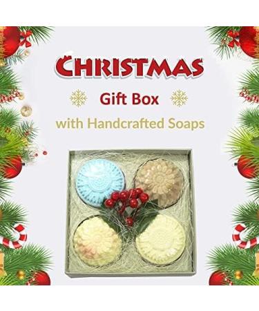 Festive Gift Box by ahad Handcrafted Soap with Zero Chemical l Pure & Organic Soap with Essential Oils | Handcrafted Ahad Soaps Gift Box gift Box for Christmas - Buy Online on GoSupps.com