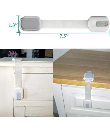 Baby Proof Child Safety Locks Toddlers Security Child Proof Locks with Adjustable Strap for Cabinets Drawers Appliances Toilet Seat No Drilling Required(8Pack Cabinet Lock) - Buy Online on GoSupps.com
