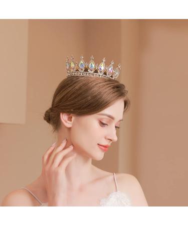 Kamirola Women's Silver AB 12 Crown | TR12 Tiaras and Crowns for Women - Buy Online on GoSupps.com