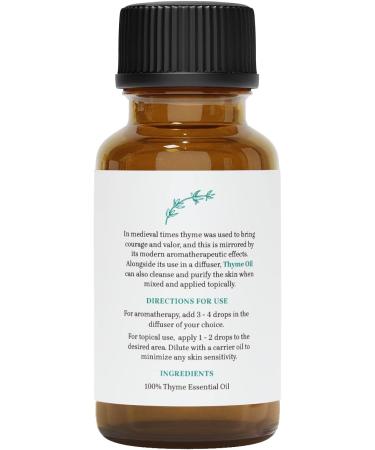 Thyme Essential Oil - Premium Grade for Aromatherapy Soaps Lotions & Candles | Vegan & Cruelty Free | 1 Fl Oz - International Shipping Available - Buy Online on GoSupps.com