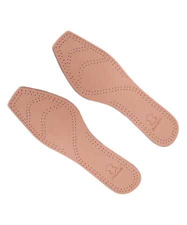 1 Pair Insoles Insert Leather Arch Supports Leather Shoe Pads Portable Air Conditioners Massaging Shoe Inserts Cushions Boot Insoles Flat Shoes Insoles Breathable Brown 23.3cm