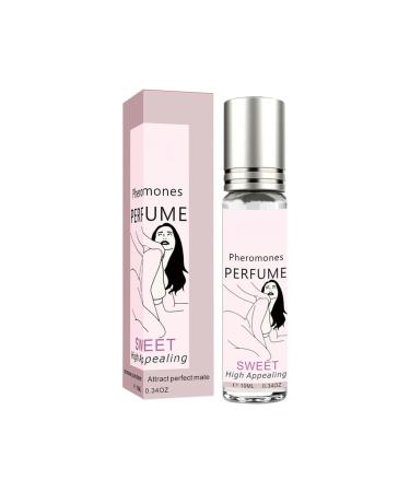 Pheromones Infused Essential Oil Perfume Cologne - Unisex for Women/Men, Refreshing & Long-Lasting Light Fragrance Pheromone Perfume Roll On Perfume Party Perfume 10ml, 0.34 Oz (Sweet)