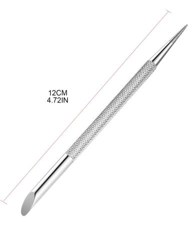 Metal Stainless Steel Cuticle Pusher Manicure Stick Cuticle Remover Professional Care Tool Dotting Pen - Buy Online on GoSupps.com
