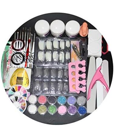 LIZHOUMIL 23PCS Acrylic Nail Art Kit Manicure Set 12 Colors Nail Glitter Powder Acrylic Pen Brush Nail Art Tool Kit Photo Color - Buy Online on GoSupps.com