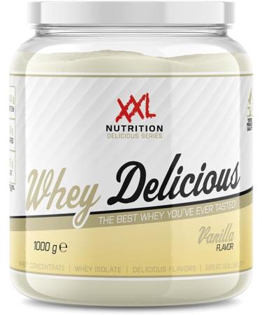 XXL Nutrition Whey Delicious 80 Eiwit Vanille Wei Eiwitpoeder met BCAA & Glutamine Proteine Poeder Eiwit shake Whey Protein Diverse Smaken 1000 gram 33 shakes Vanille 1000 gram - Buy Online on GoSupps.com
