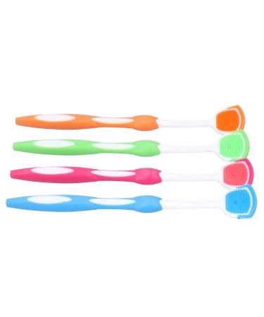 Syrisora Plastic Tongue Scraper for Travel Portable Freshens Breath Tongue Brush Cleaner for Oral Care