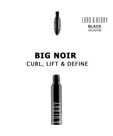 Lord & Berry Big Noir Waterproof Lash Mascara - Vegan & Cruelty Free Intense Black - 0.27 oz - Buy Online on GoSupps.com