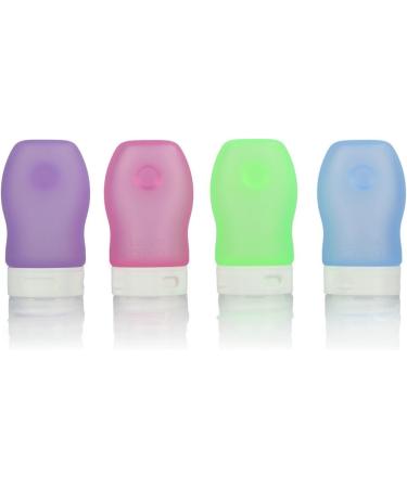 MUUZONING Silicone Travel Cosmetic Bag Set | Leak-Proof 4-Piece with Travel Bottles for Shampoo Cream Rinse & Body Care - Buy Online on GoSupps.com