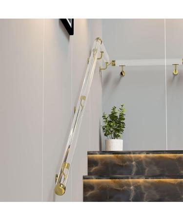 Indoor Stair Handrail Clear Acrylic Handrail for Stairs Heavy Duty Wall Support Balusters for Stairs Interior Outdoor (Color : Silver Size : 400cm(13ft)) Gold 430cm(14.1ft) - Buy Online on GoSupps.com