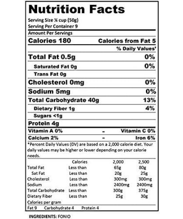 All Natural Fonio Ancient African Super Food Vegan Gluten Free Non GMO Grain Pouch - 16 oz .SINGLE POUCH - Buy Online on GoSupps.com