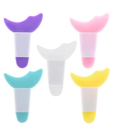 Mascara Eyelash Guard 5 PCS Silicone Mascara Shield Guide Eyeliner Eyeshadow Tool for Women Girls Eye Makeup(Pink  yellow  green  white  purple)