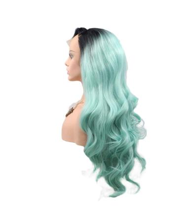 Buy Beauty Mermaid Wig - Natural Turquoise Purple Long Wavy Lace Front Wig for Women | Perfect for Cosplay & Parties | Synthetic Heat Fiber Fashion Hairstyle - Buy Online on GoSupps.com