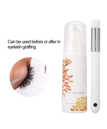 60ml Professional Eyelash Foam Cleaner Set | Tearless Eyelash Extension Cleaning Foam & Brush | Perfect for Lash Care - Buy Online on GoSupps.com