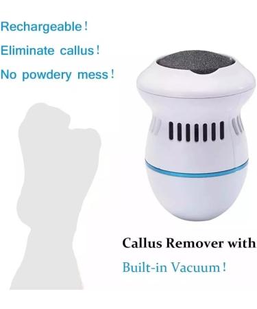 Electric Callus Remover with Built-in Vacuum & Dual Speed - USB Rechargeable Grinder for Feet, White - Buy Online on GoSupps.com