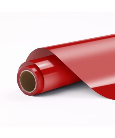 HTVRONT Red Permanent Vinyl for Cricut  Red Permanent Vinyl Rolls - 12 x 11 FT Adhesive Vinyl Roll for Cricut  Silhouette  Cameo  Signs  Scrapbooking  Craft  Die Cutters (Glossy Red) 11FT Classic Glossy Red