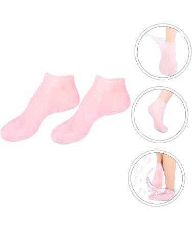FRCOLOR 1 Pair Sock Foot Birth Control Wallet Lotion Dry Cracked Gel Moisturizing Gel Booties Spa Knee Scooter Pad Silicone Gel Skin Rejuvenate Sebs Vitality Pillow Women's Pink 22X8.5X1cm - Buy Online on GoSupps.com