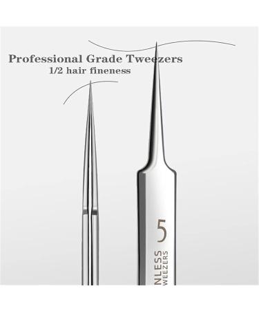 Usiveinborn Blackhead Remover Usiveinborn Tweezers Professional Stainless Steel Facial Blackhead Remover Tweezers Pimple Popper Tool Easy Removal of Pimples Blackheads (7pcs) - Buy Online on GoSupps.com