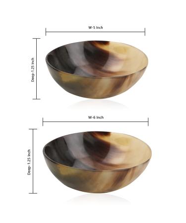 Handicrafts Home Genuine Ox Horn Shave Bowl 5 Inches - Handmade Lathering Shaving Soap Cup - Buy Online on GoSupps.com
