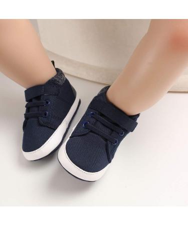 MASOCIO Baby Boy First Walking Shoes | Soft Sole Anti-Slip Prewalker for Infants | 3-6 Months Navy - Buy Online on GoSupps.com