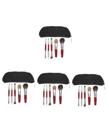 FOMIYES 4 Sets Makeup Brush with Bag Face Makeup Brush Blush Girl Makeup Brush Women Makeup Supplies Travel Size Kit for Women Makeup Tool Cosmetic Fabric Powder Brush Miss