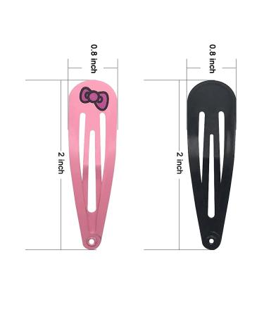 KUBOM 120-Pack Metal Snap Hair Clips for Girls, Toddlers, Kids, Women - 2 inch Colored Candy & Pattern Barrettes - HC-A1 - Buy Online on GoSupps.com