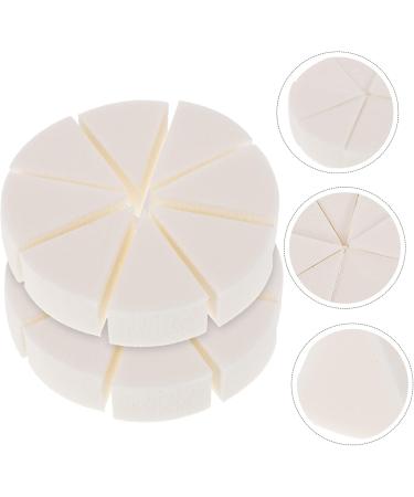 FRCOLOR 8 Sets Triangular Sponge Swab Cotton Pads for Face Mineral Foundation Powder Mini Portable Mixer Triangle Sponge Powder Puff White Emulsion Flutter Sector Girls - Buy Online on GoSupps.com