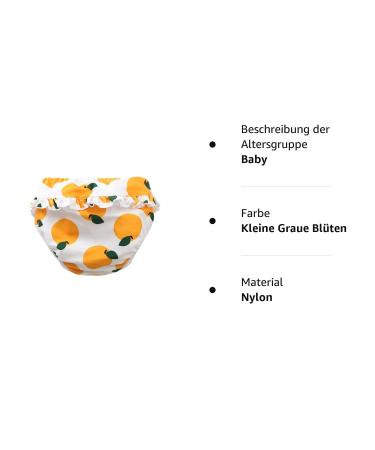 Reusable Baby Swimming Trousers | Adorable Girls Swimming Diaper 0-4 Years - Small Gray Flowers | XL Size for Toddlers - Buy Online on GoSupps.com