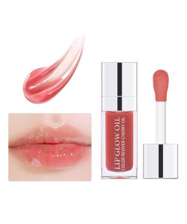 BBASILIYSD Moisturizing Lip Oil Plumping Clear Crystal Jelly Moisturizing Lip Gloss Lips Makeup Oil Lip Plumper Sexy Tinted Glow Bean Paste Powder 1 Count Pack of 1