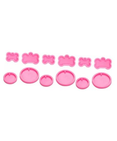 Abaodam 12 Pcs Tag Silicone Mold De para Gelatinas Resin Ornament Mousse Mold Baking Mold