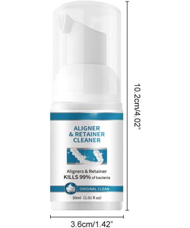 Spots Removal Aligner Cleaner with Mint Extract - Refreshing Foam for Braces & Aligners | 30 ml Safe & Effective Care - Buy Online on GoSupps.com