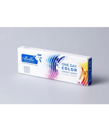 Bella 1-Day Colored Contact Lenses in Ash Brown - Natural Anthracite Color for Dark Eyes Dioptre -0.00 10x Daily Lenses - Buy Online on GoSupps.com