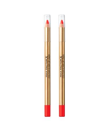 Max Factor 2 x Max Factor Colour Elixir Long Stretch Lip Pencil Matte Finish Colour 60 Red Ruby - 2 x Lip Pencils