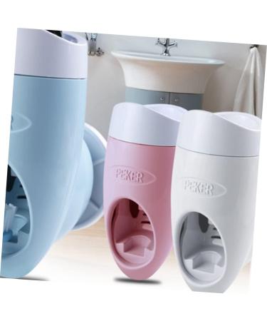 Buy Cabilock Toothpaste Dispenser & Toothbrush Holder - Automatic Toothpaste Tube Squeezer Sky Blue - 2 Pack 7.5x6cm - Perfect for Easy Dental Cleaning - Buy Online on GoSupps.com