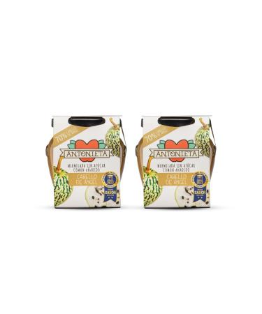 OLD SCHOOL COOKING ANTONIETA 2-Pack Angel Hair Jam - Internationally Award-Winning Jam (Brussels) - Jam for Pastries Ensa mades Cakes and Roscons - No Added Sugar - Made in Spain - 2 x 230g