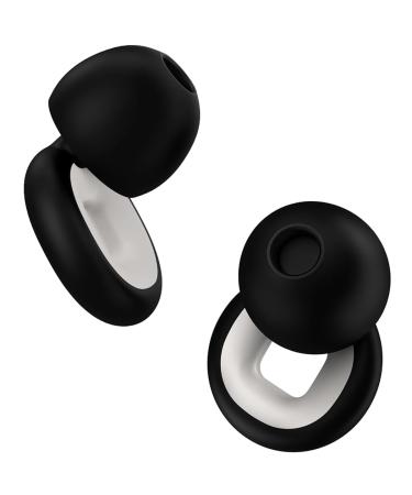 ZIBUYU Ear Plugs for Sleeping Soft Silicone Noise Reduction Earbuds Reusable Silent Ear Plugs with Storage Case Ear Plugs for Noise Canceling Ear Plug for Sleeping Flight Concerts 25dB - Black