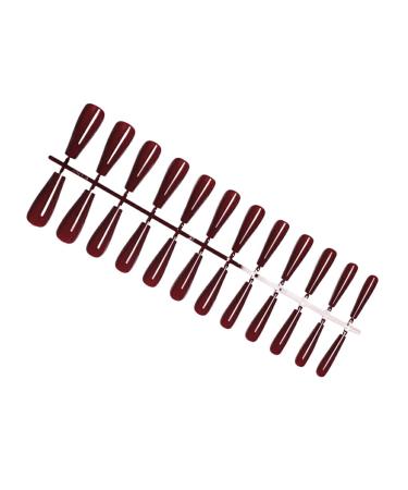 dijiusidy Nail Set French Style Scratch Resistant Press-on Fingernails Full Cover Removable for Trimble Adjustable Manicure Stickers Type 2