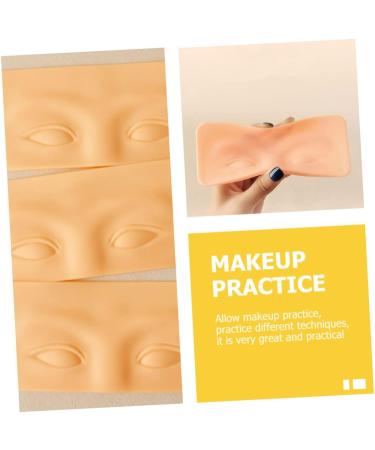 Baluue 4pcs Eyebrow Practice Block Makeup Practice Eye Make up Training Skin Practice Eye Board 16x7cm As Shown - Buy Online on GoSupps.com