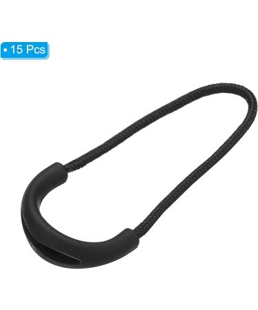 Patikil 15-Pack Zipper Trains Replacement Extension Cable - Fastening Labels for Luggage Backpacks Jackets | U-Form Black - International Shipping - Buy Online on GoSupps.com