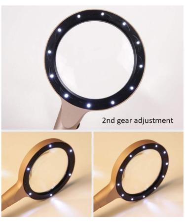 Magnifying Glass 10X Handheld Reading Magnifier Large Magnify Handle for Reading Map Book Inspection Coin Insect Rock Crossword Puzzle Kids - Buy Online on GoSupps.com