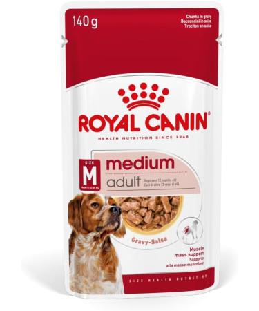 Royal Canin Medium Adult Wet Dog Food Pouches 10 x 140g - Buy Online on GoSupps.com