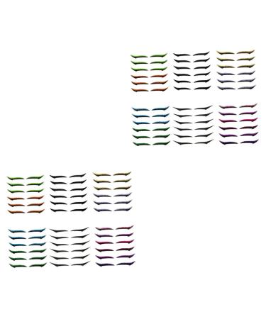 Healvian 12 Pcs Eyeliner Reusable Eyelid Stickers Glitter Tape Flashing Tape Nail File Electric Plastic