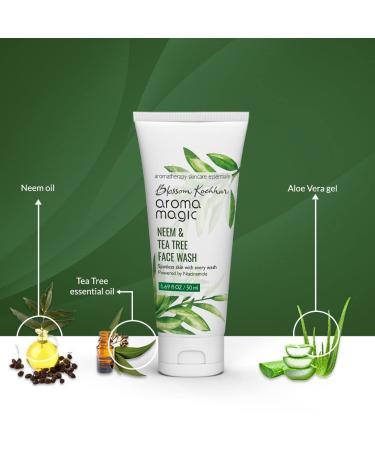 Neem & Tea Tree Face wash PWRD By 5% Niacinamide & Aloevera Gel| for Spotless & Soft Skin| Oily & Acne/Pimples Prone Skin| for Women & Men| 100 ml| pack of 1 (Buy 2 Quantity Get 1 Quantity Free) - Buy Online on GoSupps.com